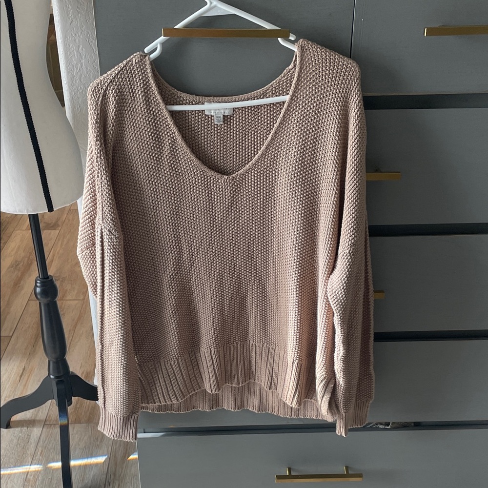 Vneck cotton sweater